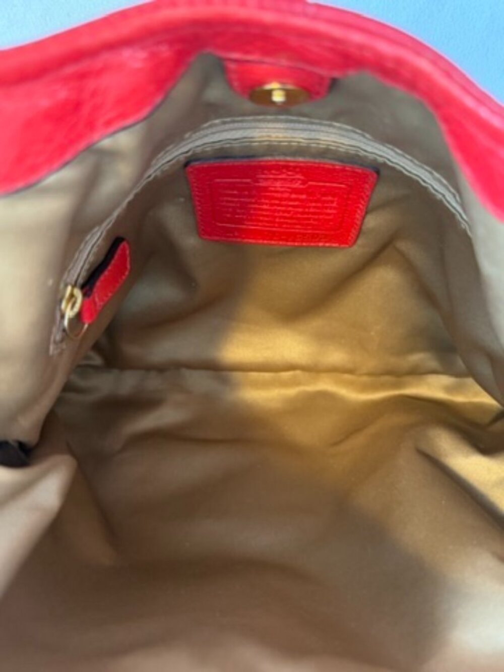 COACH Y2K Madison Maggie Red Leather Shoulder Bag - Picture 13 of 15